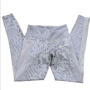 Nike Legging Fast Women’s XS Drifit Purple Patterned Tight Mid Rise Full Length